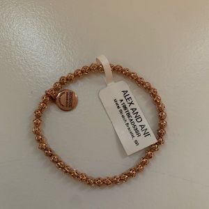 Rose Gold Alex and Ani beaded bracelet